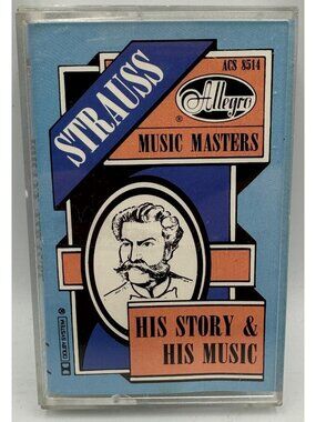 Johann Strauss ACS 8514 Allegro Music Masters Cassette His Story & His Music